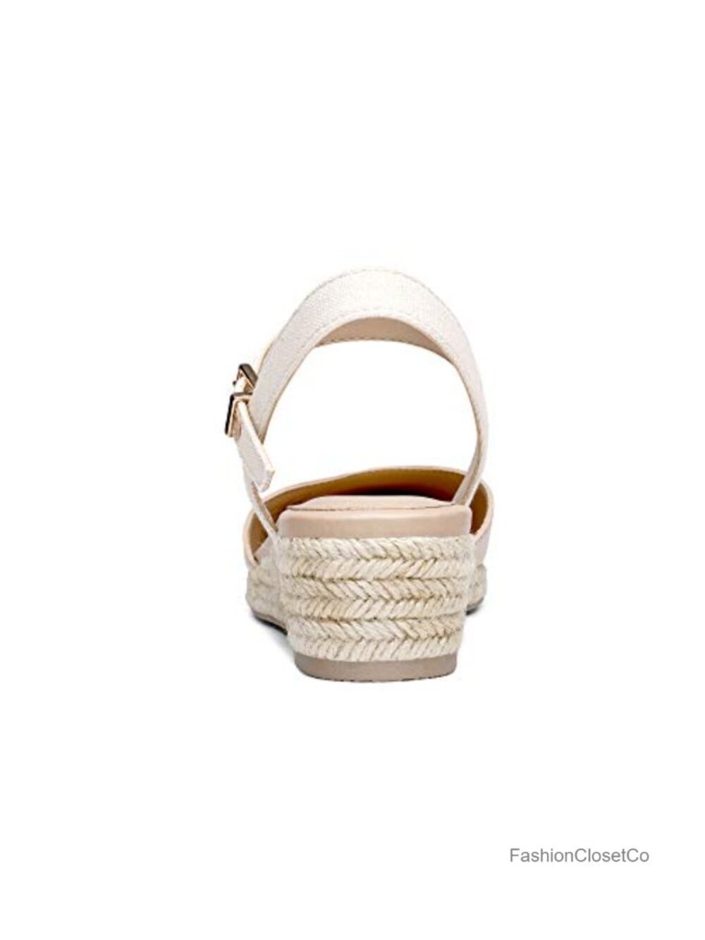 Closed Toe Espadrilles Wedge Sandals with Adjustable Ankle Strap - Picture 4 of 6